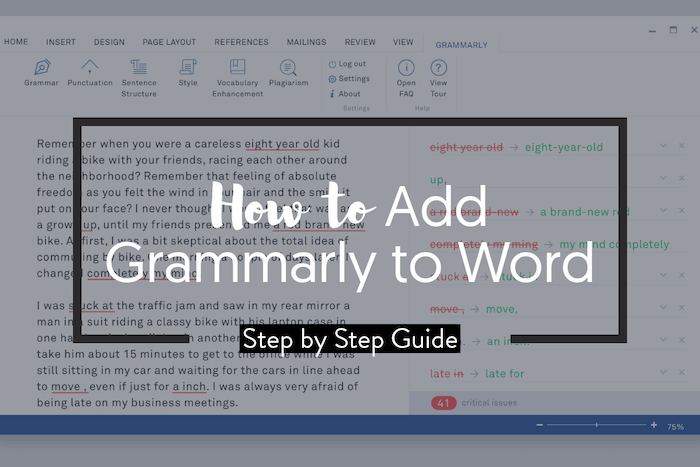 how do i use grammarly in word
