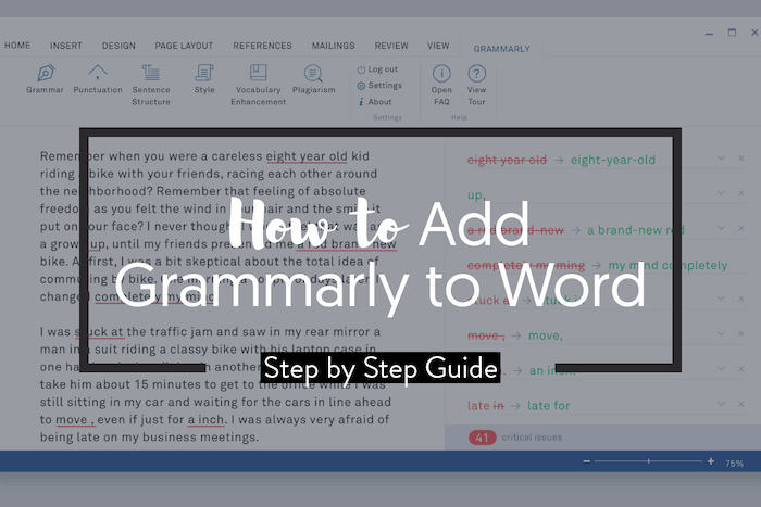 grammerly on word